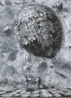 Gerry Bergstein Grisaille 2001-2006 oil on paper