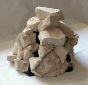 Gilda Pervin  Sculpture Portland cement, acrylic paint, particles