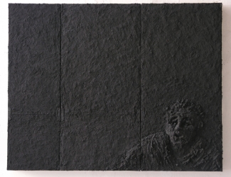 Gilda Pervin  Panels Portland cement, sand, acrylic paint, pigment, metal brackets, on wood