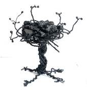 Gilda Pervin  Sculpture Metal wire, twine, paint, coal
