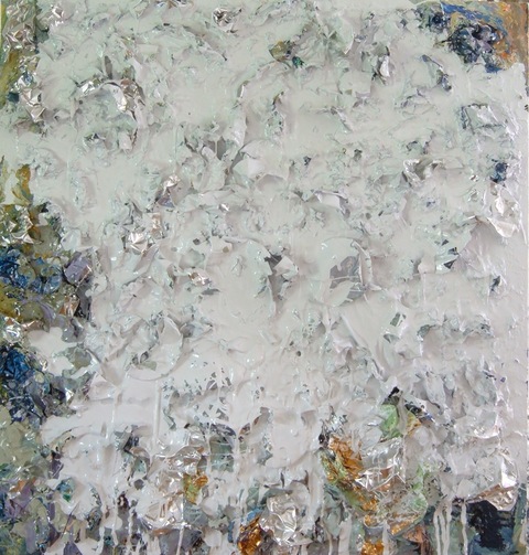 Guy Romagna white paintings oil paints on aluminum