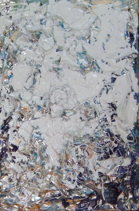 Guy Romagna white paintings oil paints on aluminum