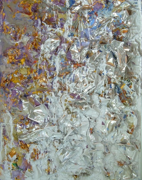 Guy Romagna white paintings oil paint and aluminum on honeycomb cardboard