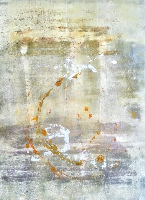 Gwendolyn Plunkett Flight of Fancy  Oil and cold wax on paper 