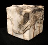   Dimensional Works Box wrapped in plaster cloth, beeswax and resin, cotton fabric and jute cord