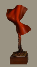 Harry Powers Homages Cast Bronze, laquer on walnut pedestal