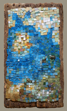Harry Powers Early Work glass mosaic smalti on wood