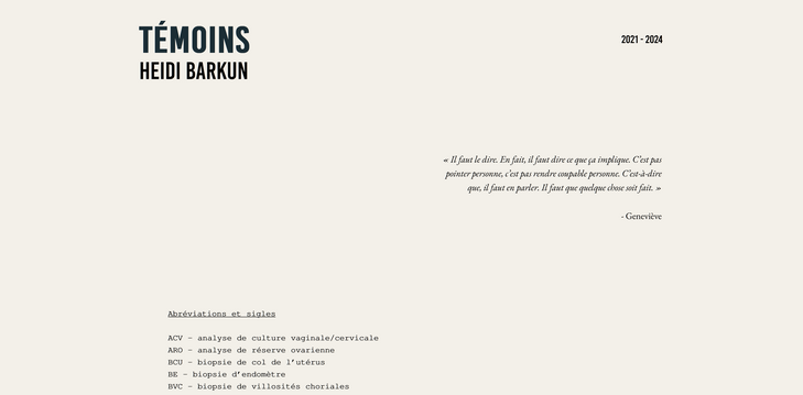 HEIDI BARKUN  Text, photographs