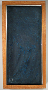 HEIDI BARKUN Paysages Found glass pane, beeswax, oil paint, plywood; mahogany box