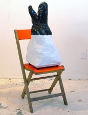 H E I D I   P O L L A R D Wall Reliefs and Sculpture papier maché, wooden chair, spray paint