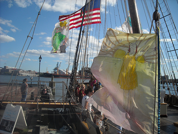  Pride of Baltimore II painted sailcloth