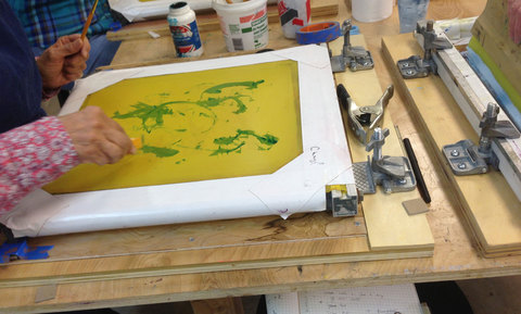 Silkscreen Workshop at Hirst Printmaking Silkscreen Workshop