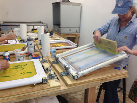 Silkscreen Workshop at Hirst Printmaking Silkscreen Workshop