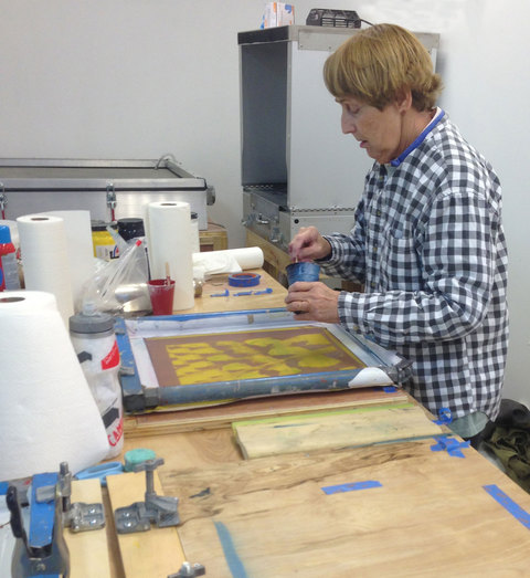 Silkscreen Workshop at Hirst Printmaking Silkscreen Workshop