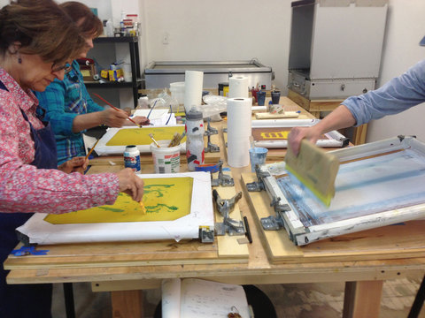 Silkscreen Workshop at Hirst Printmaking Silkscreen Workshop