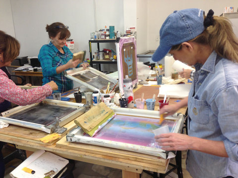 Silkscreen Workshop at Hirst Printmaking Silkscreen Workshop