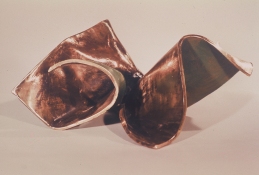 HJ BOTT 	SCULPTURE, DoV patinated, polychromed & polished silicon bronze