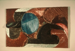 HJ BOTT RELIEFS, all periods, 1948 on acrylics, mica & chromates on laminated canvas