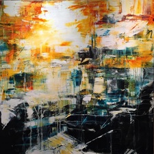 Imogen Gallery Darren Orange Oil on canvas
