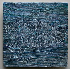 Imogen Gallery Tom Cramer Oil and silver leaf on wood relief