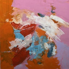 Imogen Gallery Darren Orange 48" X 48"