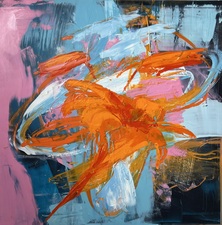 Imogen Gallery Darren Orange 18" X 18"