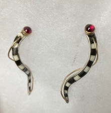 Imogen Gallery Forged, Found and Cast Sterling Silver and garnet