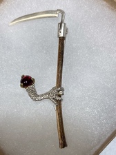 Imogen Gallery Forged, Found and Cast Sterling Silver and garnet