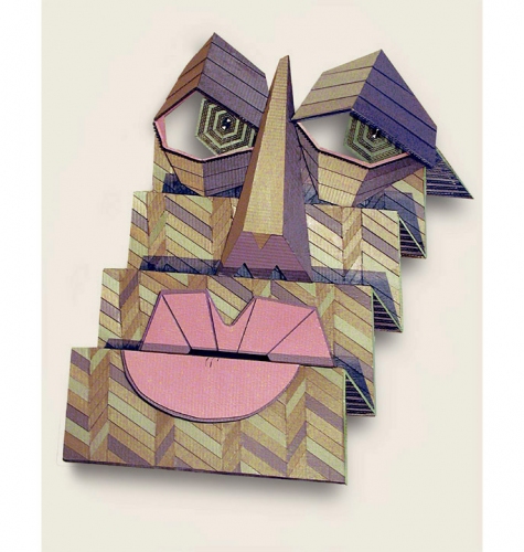 Ivan Sherman Out of the Box:Art created from Recycled Corrugated Boxes Acrylics, hand-cut corrugated cardboard