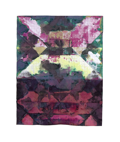 Jacob Rhoads Folds acrylic on folded paper