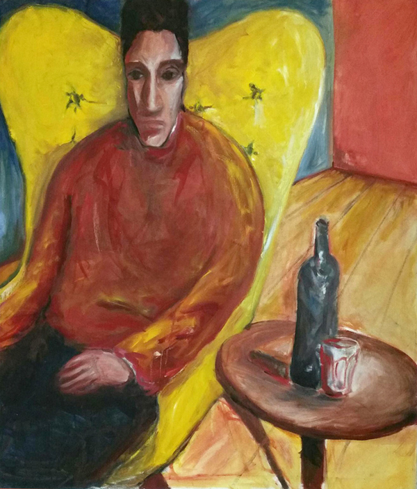 Man on armchair (Contemplation II) Early work 90cm x 100cm