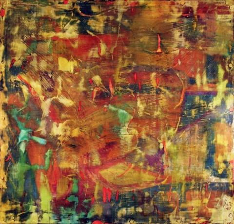 Eyes of the Jaguar paintings Pigment and plaster on wood