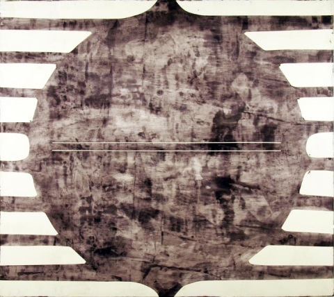 Magnetic Interference Pattern Shift paintings Pigment and plaster on wood