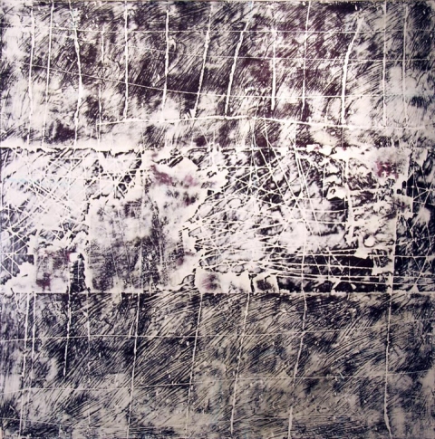 Ingression of Novelty into Time paintings Pigment and plaster on wood