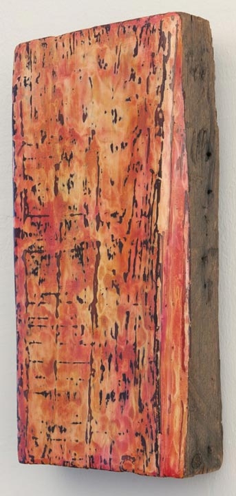 Fire Wood paintings Pigment and plaster on wood