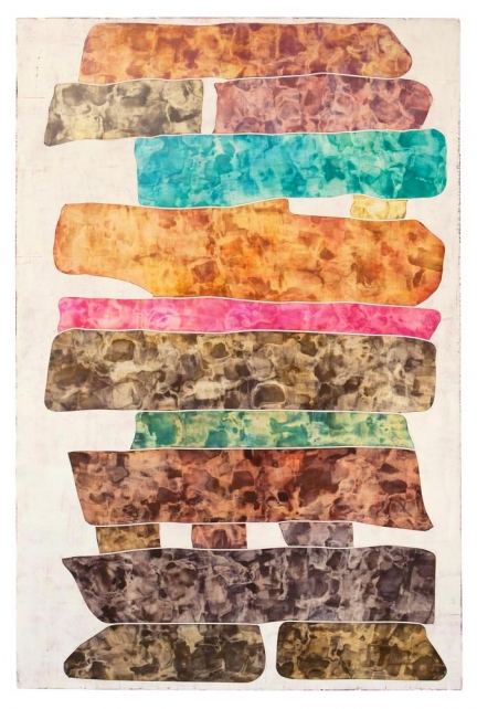 Faberge Eggs From Mars paintings Pigment and plaster on wood