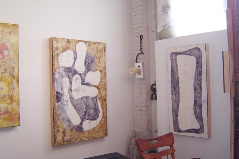 Dobbin St. Studio. Greenpoint, Brooklyn. paintings