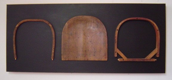 Not Under, But Inside assemblages & sculptures Wood on noeprene