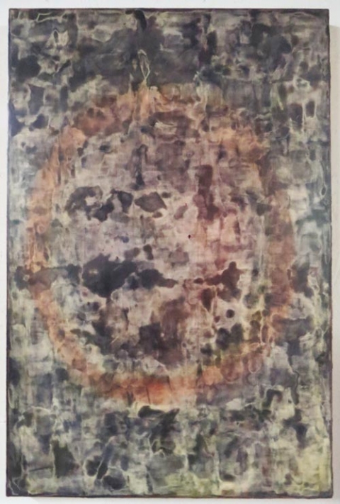 Jesus in the Zero (Some Think Shakespeare) paintings Pigment & plaster on wood