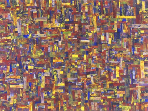 Highlands (Invisible Landscape) Homage to the Artists of Gugging paintings Oil & Acrylic on Neoprene