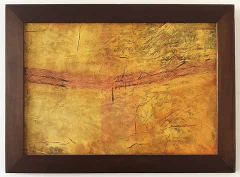 Cowboy Mountain by Cowboy Hoss AKA Boy Howdy AKA Jim Klein paintings Plaster & Pigment on Fabric