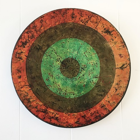 Target on Target paintings Pigment & Plaster ion dart board