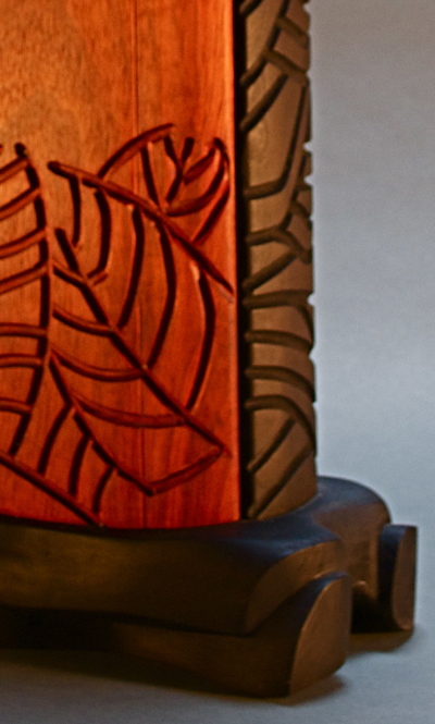 Standing Vessel (detail) Moments Redefined | Richard Crangle and Kristine Fisher Ebonized cherry, padauk, maple wood