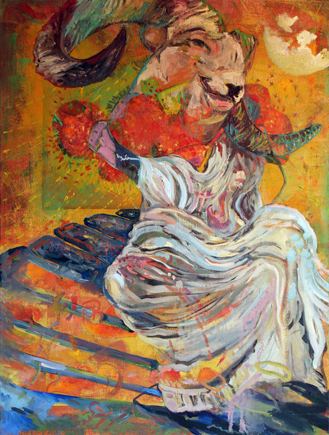 Roman Ram (Under the New Moon) Private Mythologies acrylic/oil on canvas