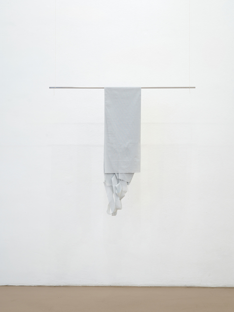  Thomas Rehbein Gallery 2019 Cloth folded ironed, cut, draped, aluminum, string