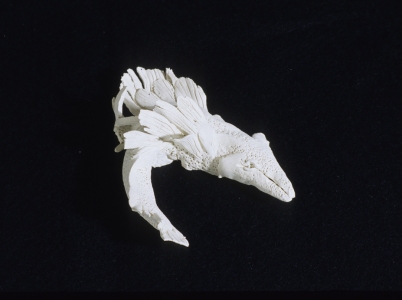 JAN HARRISON Early Sculpture: Installation - Animal Tongues Unglazed white terra cotta