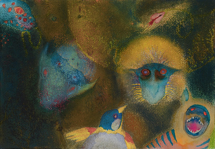 JAN HARRISON Paintings: Pastel and ink on rag paper. 1993-2023 Animals in the Anthropocene and Mourning Dove Series  pastel, charcoal, and ink on rag paper