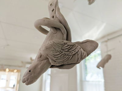 JAN HARRISON Recent Sculpture: Sculptural Installations and Puppets fired porcelain unglazed