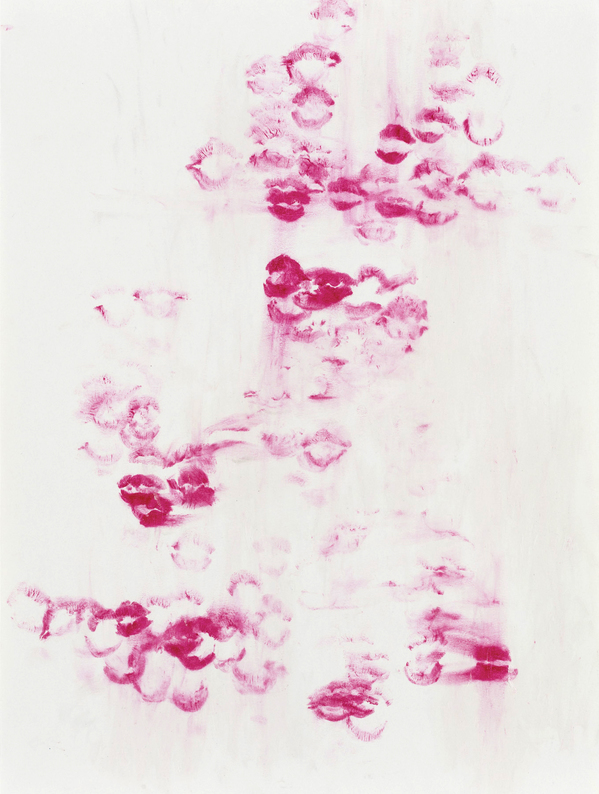 JANICE SLOANE This Could Be You -Lipstick mouth prints 2021 lipstick mouth print on paper