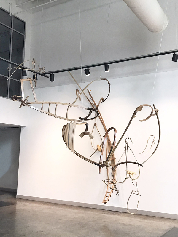 jason tanner young     State Fellowship Application various wood types (walnut, poplar, oak, maple, douglas fir, plywood) copper, automotive reflector; and various hardware